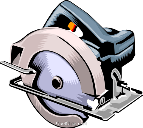 Electric Circular Saw Royalty Free Vector Clip Art - Power Tools Clip Art (480x431)