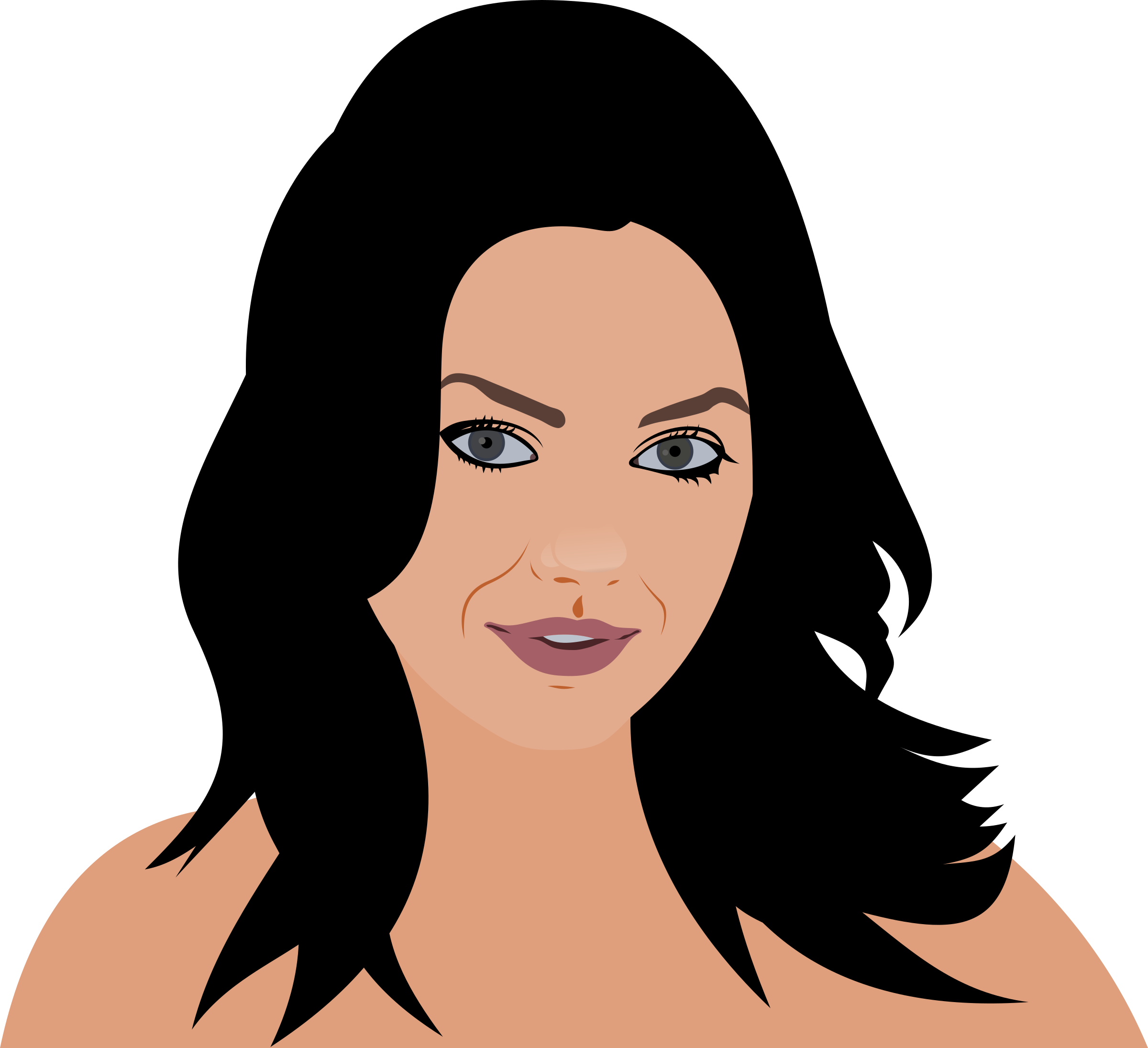 Actress Beauty Face Girl Head Png Image - Mila Kunis Vector (2400x2191)