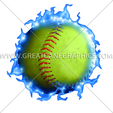 Lightning Softball - Clip Art (385x385)