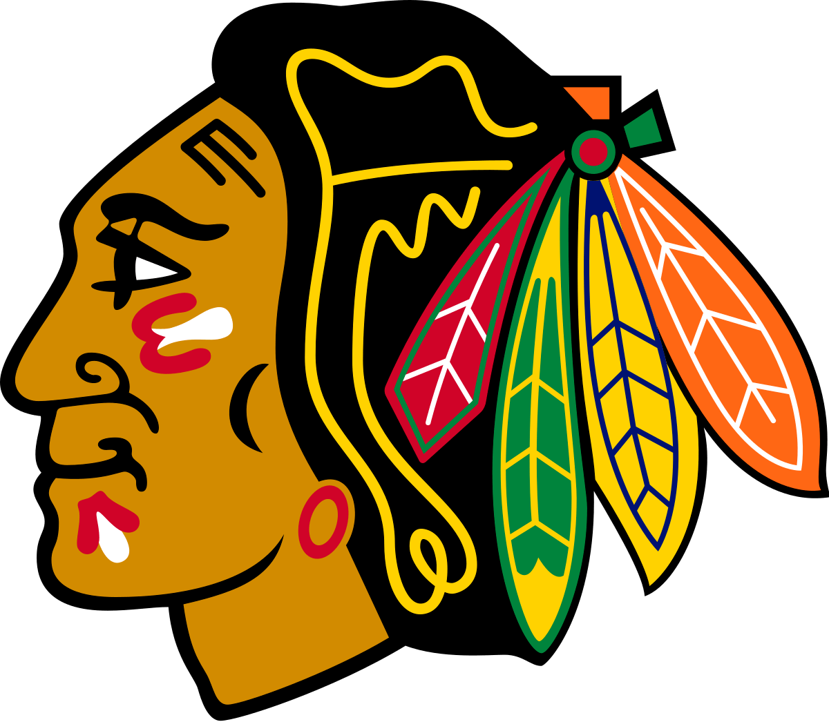 Blackhawks Head Logo 2 By Amanda - Chicago Blackhawks Logo (1200x1046)