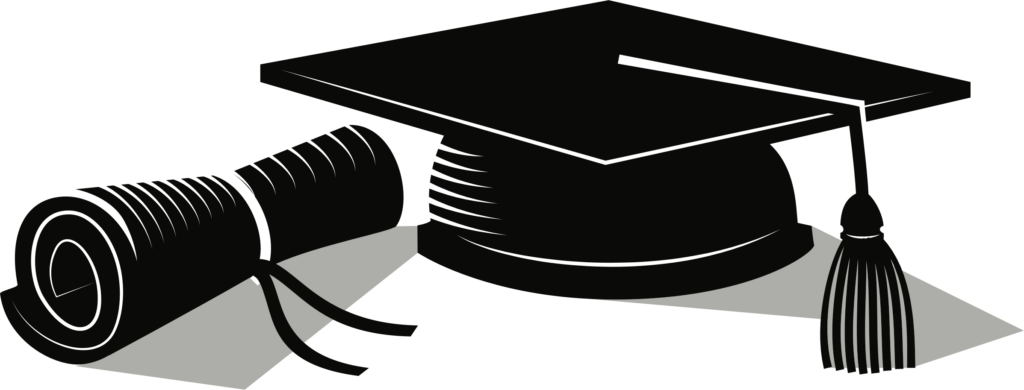 Medium Image - Graduation Clip Art Black And White (1024x390)
