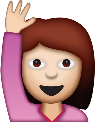 Hello Clipart One Girl - Woman Emoji Png (480x480)