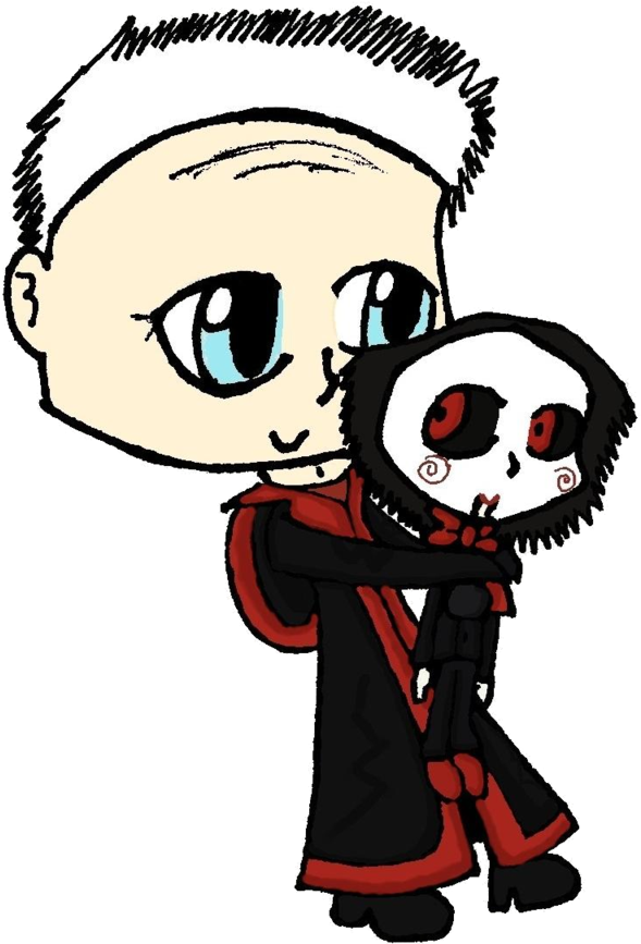 Chibi Saw John Kramer's Puppet By Cokeloverfreak101 - Saw John Kramer Fanart (600x866)