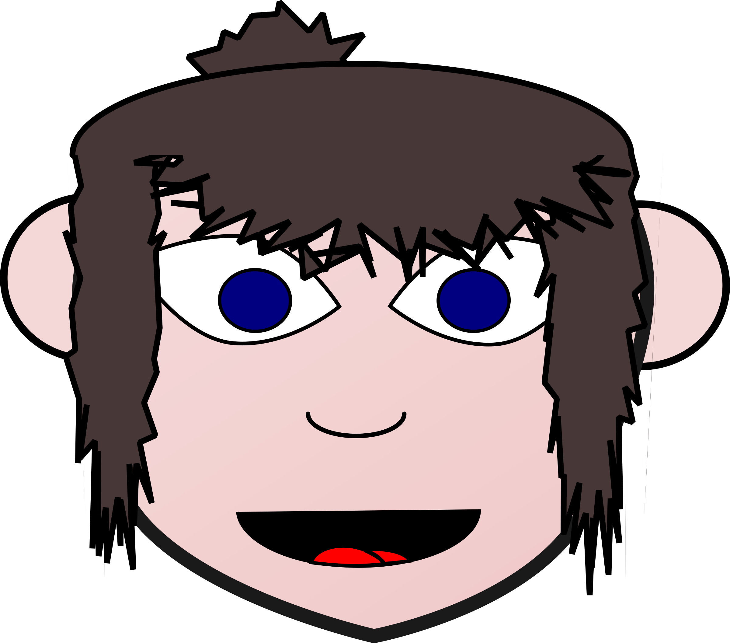 Bedhead Girl - Téte De Personnage Png (2400x2113)