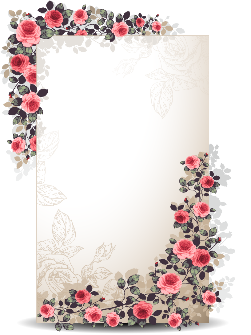 Flower Paper Euclidean Vector Floral Design - Flowers Borders Vector (900x1222)