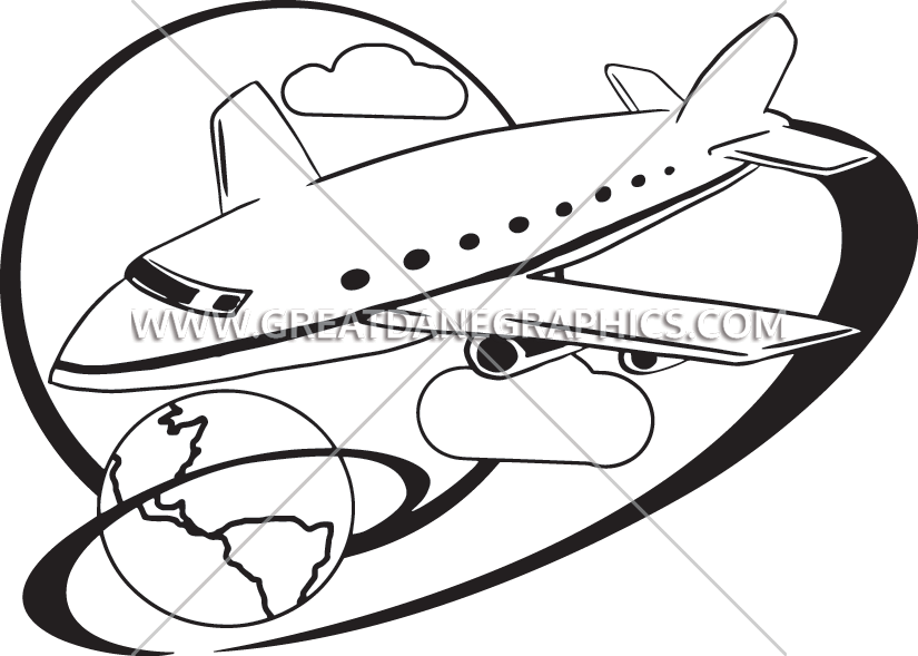 Traveling Through The Air - Line Art (825x589)
