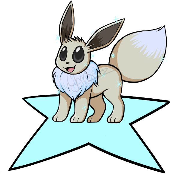 Shiny Eevee Drawing Remake By Cyberscribz On Deviantart - Drawing (1000x690)