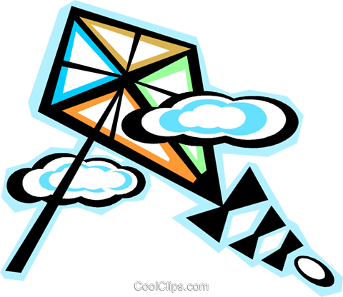 Kite Royalty Free Vector Clip Art Illustration - The Emperor And The Kite (480x416)