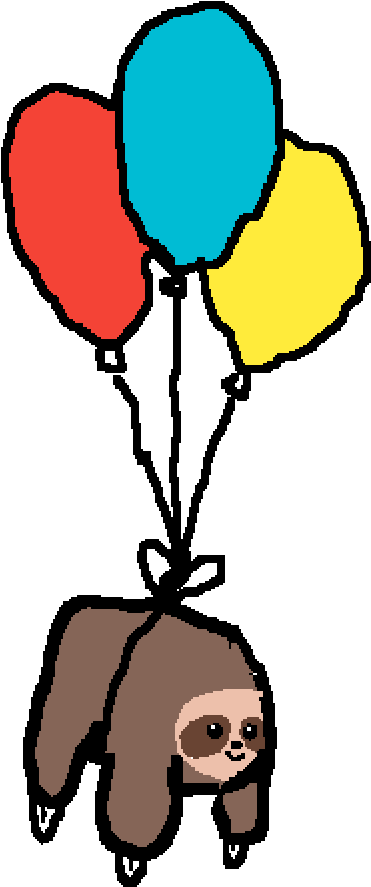 Sloth Floating Away - Animated Film (1000x1000)