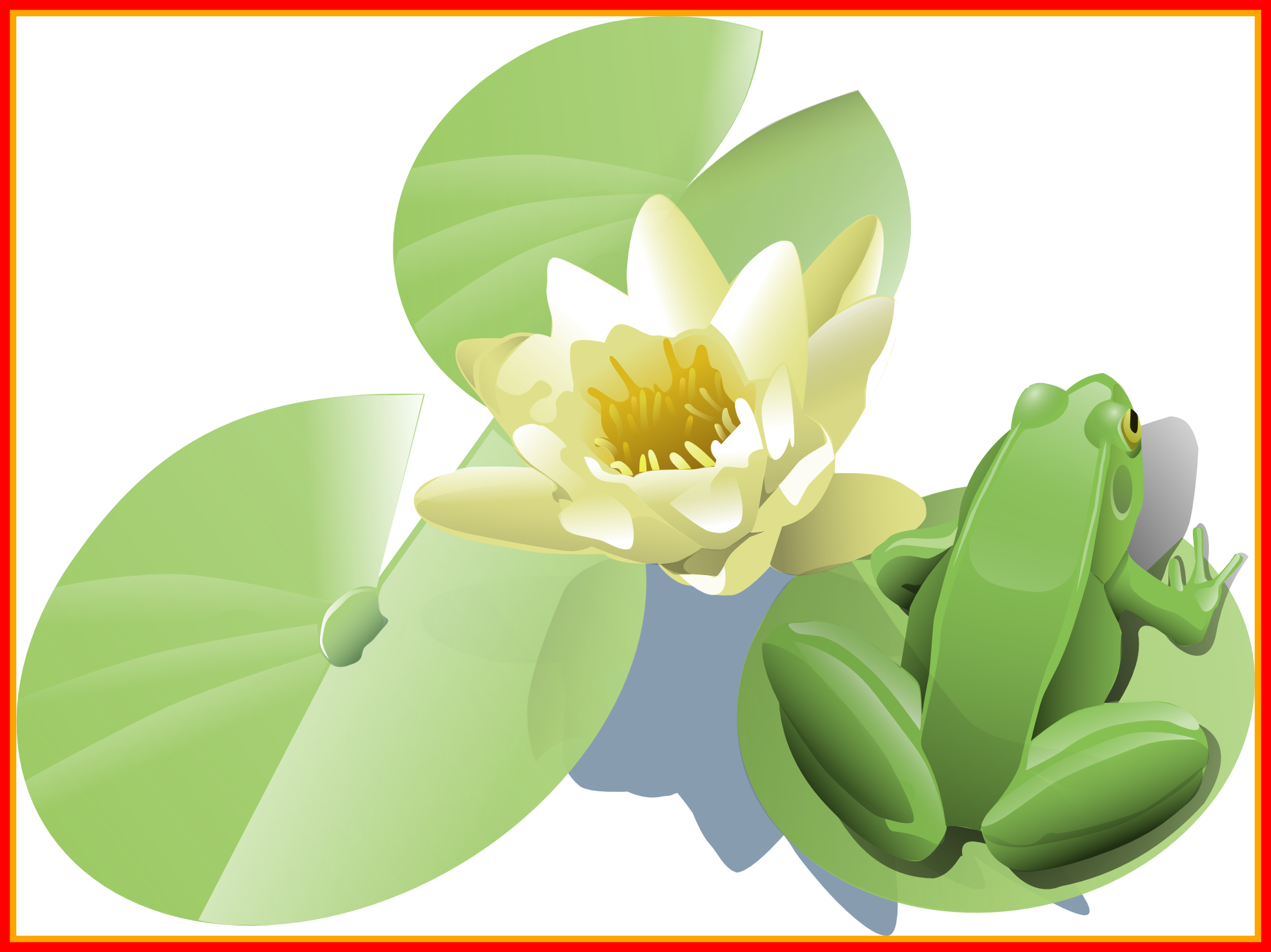 Awesome Frog And Lily Pad Png Clip Art Everyday For - Lily Pad Clip Art (1970x1475)
