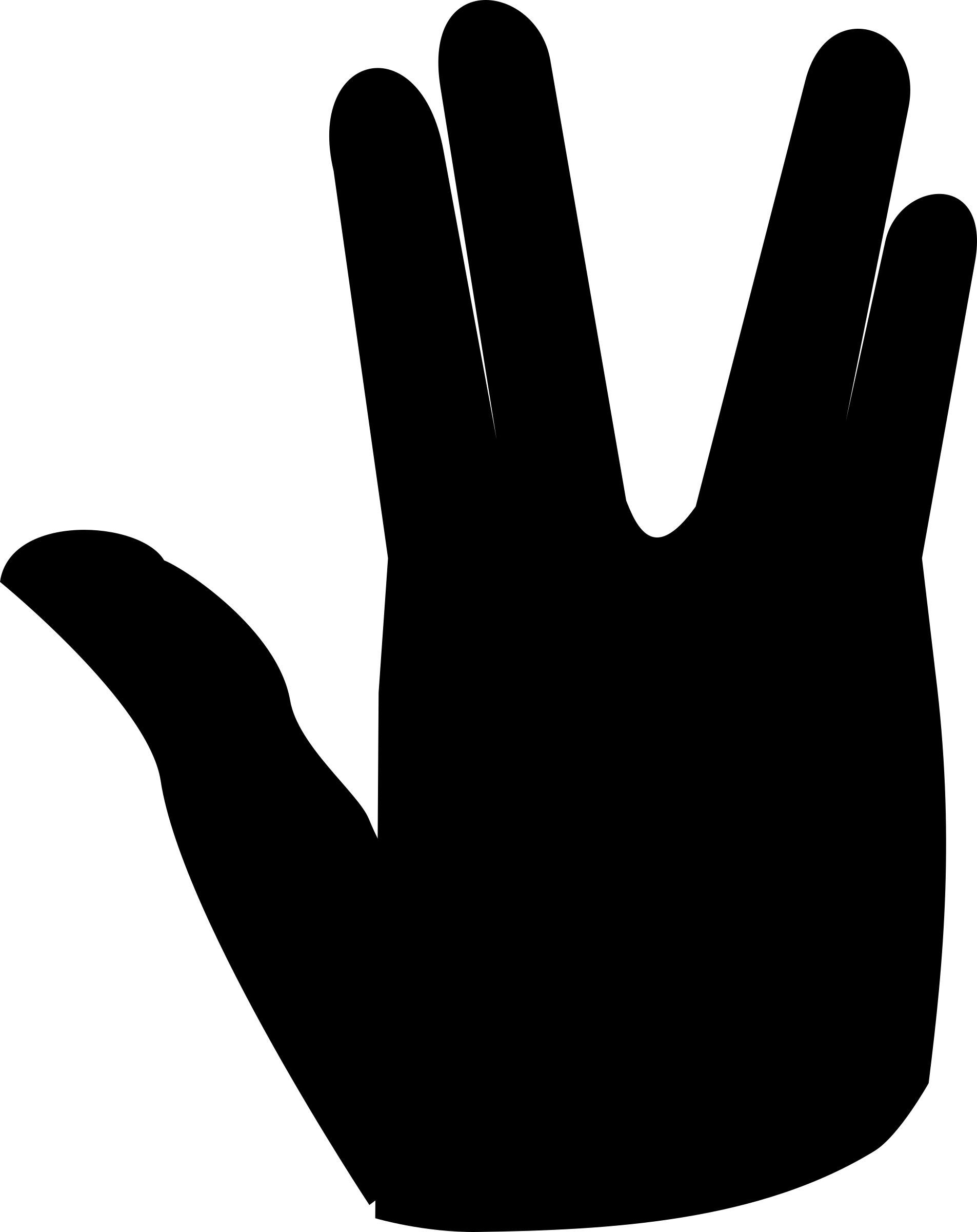Spock Hand Clipart 2 By Jason - Live Long And Prosper Vector (1905x2400)