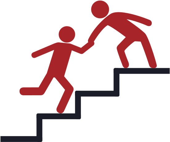 Pictogram People Climbing Stairs - Support Pictogram (550x550)