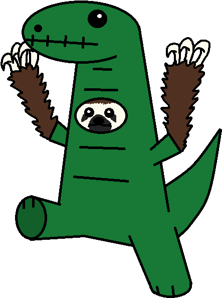 Dino Sloth By Themightysaurus - Cartoon (604x708)