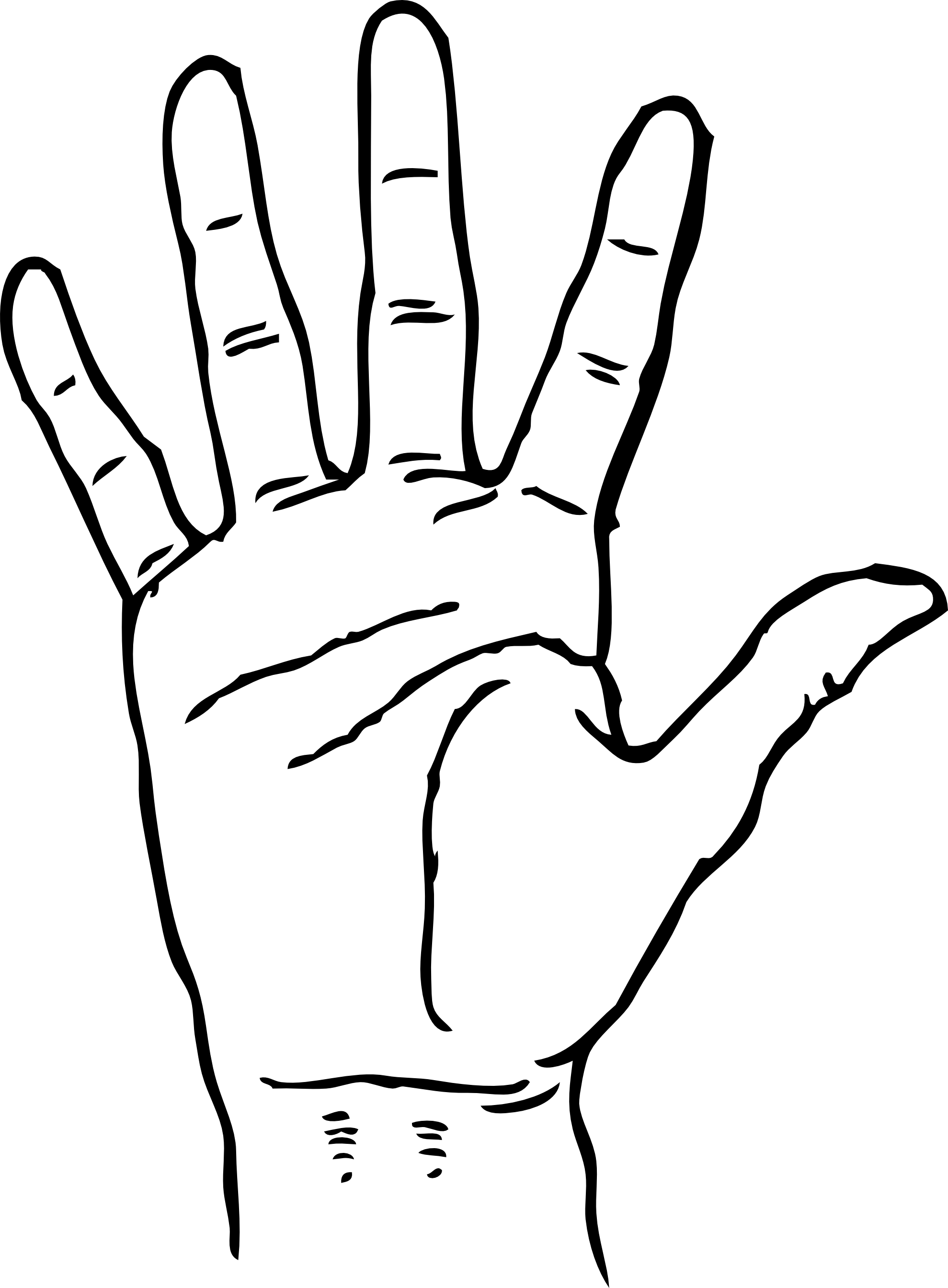 Handprint Clipart Black And White - Young Life Logo Transparent (1979x2689)