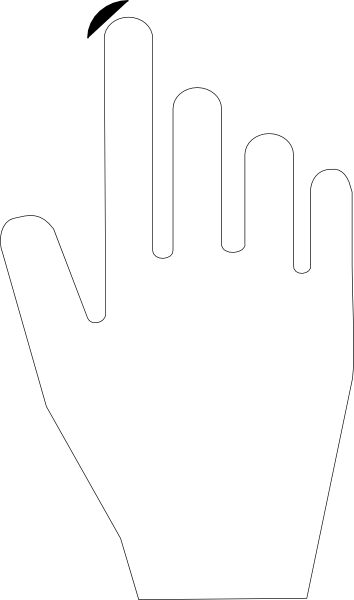 Cursor Hand Clipart - Oxfordshire (354x600)