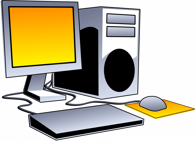 Clip Art Of Computer (817x589)