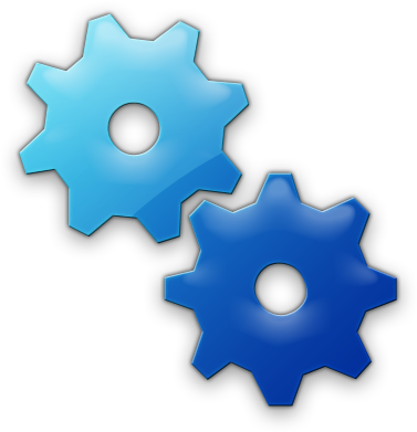 Gears Clipart Blue Gear - Gear Blue Icon Png (420x420)