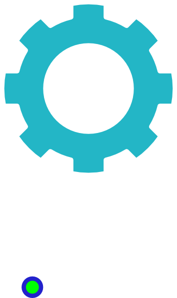 How To Set Use Imagination Movers Gears Svg Vector - Mechanical Gear Silhouette (354x596)