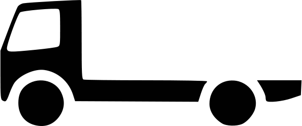 Http - //www - Wpclipart - Bw/flatbed Truck Bw Icon - Flatbed Truck Clipart (981x412)