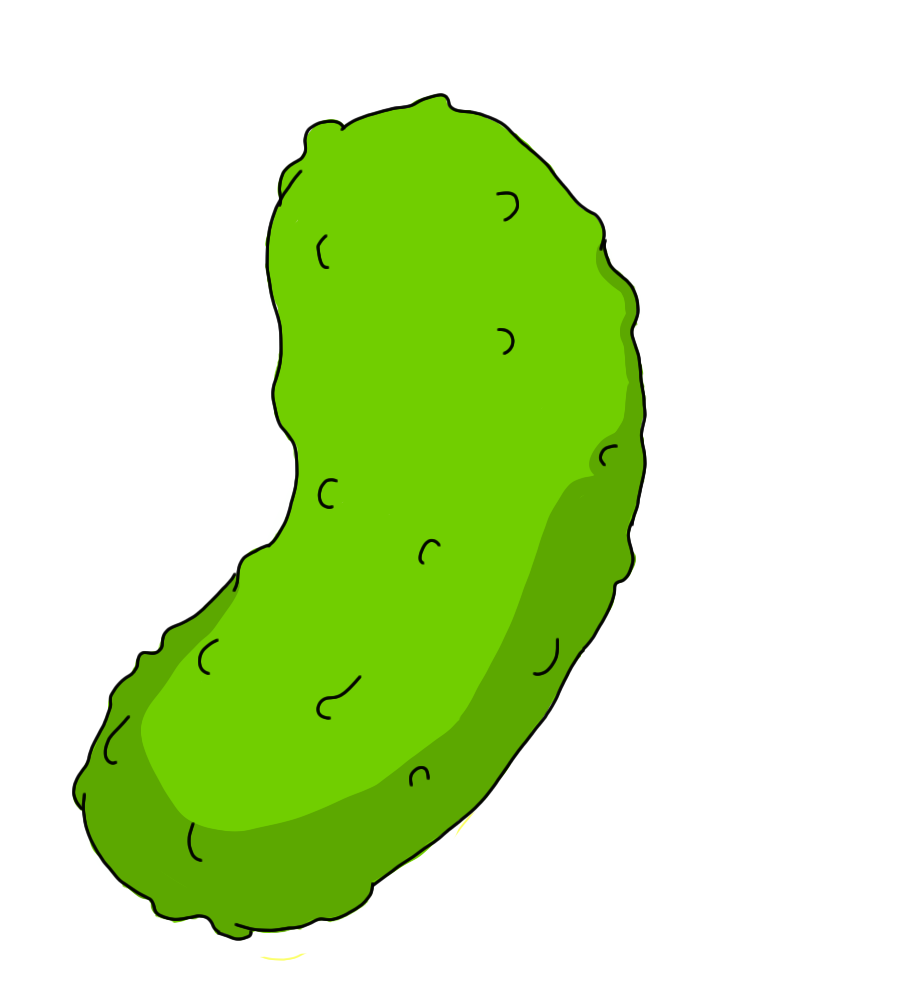 Pin Pickle Clipart - Cartoon Pickle Png (900x1000)