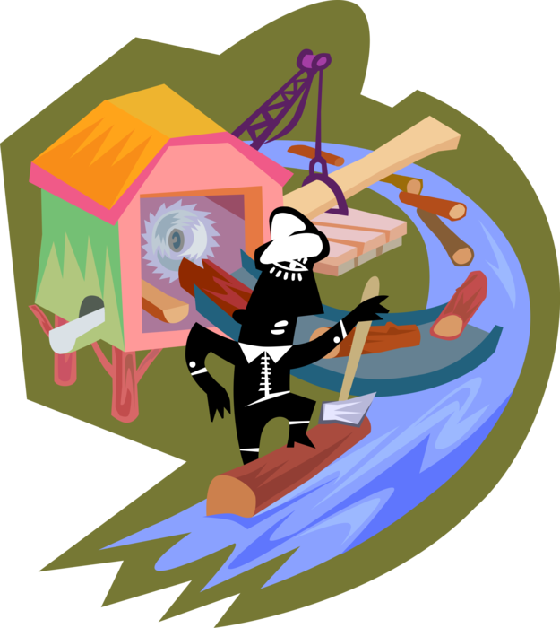 Industrial Clipart Lumber Mill - Illustration (625x700)