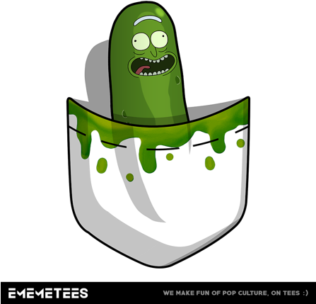 Pocket Pickle Pocket Pickle - Pickle Rick In A Pocket (446x446)