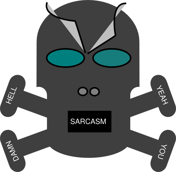 Sarcasm Hell Clip Art At Clker - Robot Skull And Crossbones Shot Glass (600x584)