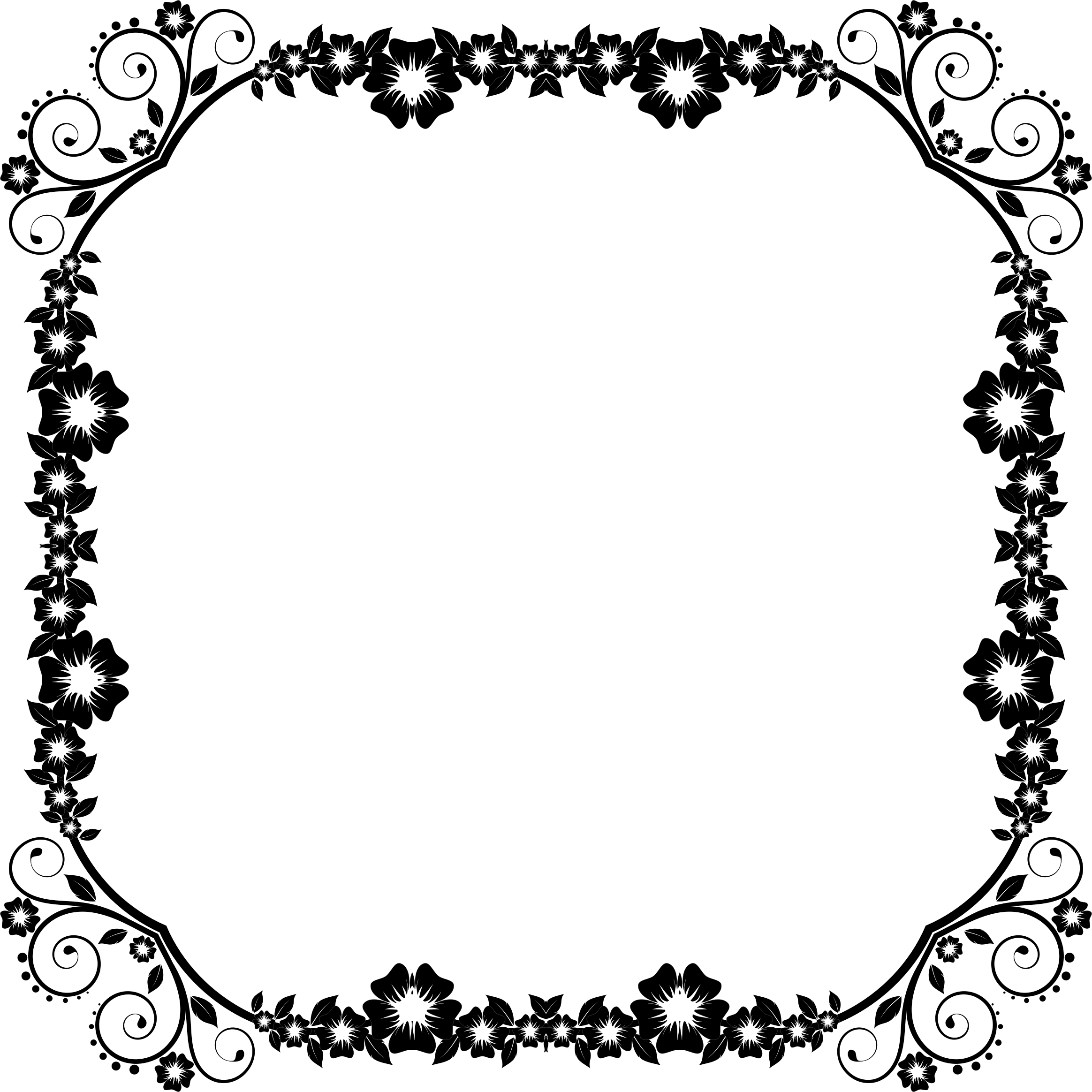 Big Image - Black And White Frame Png (2328x2328)
