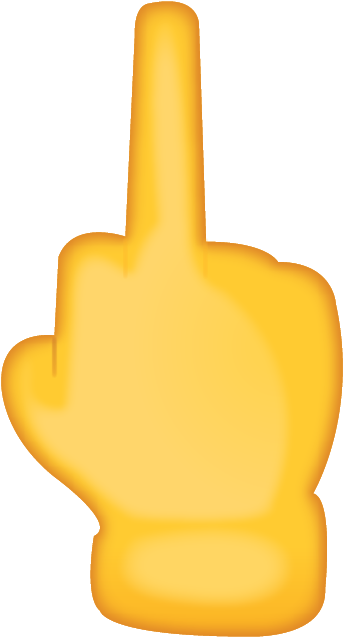 Download Ai File - Apple Middle Finger Emoji (640x640)