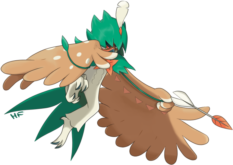 206kib, 900x674, Decidueye By Hftran-dan3l0v - Decidueye Flying (900x674)