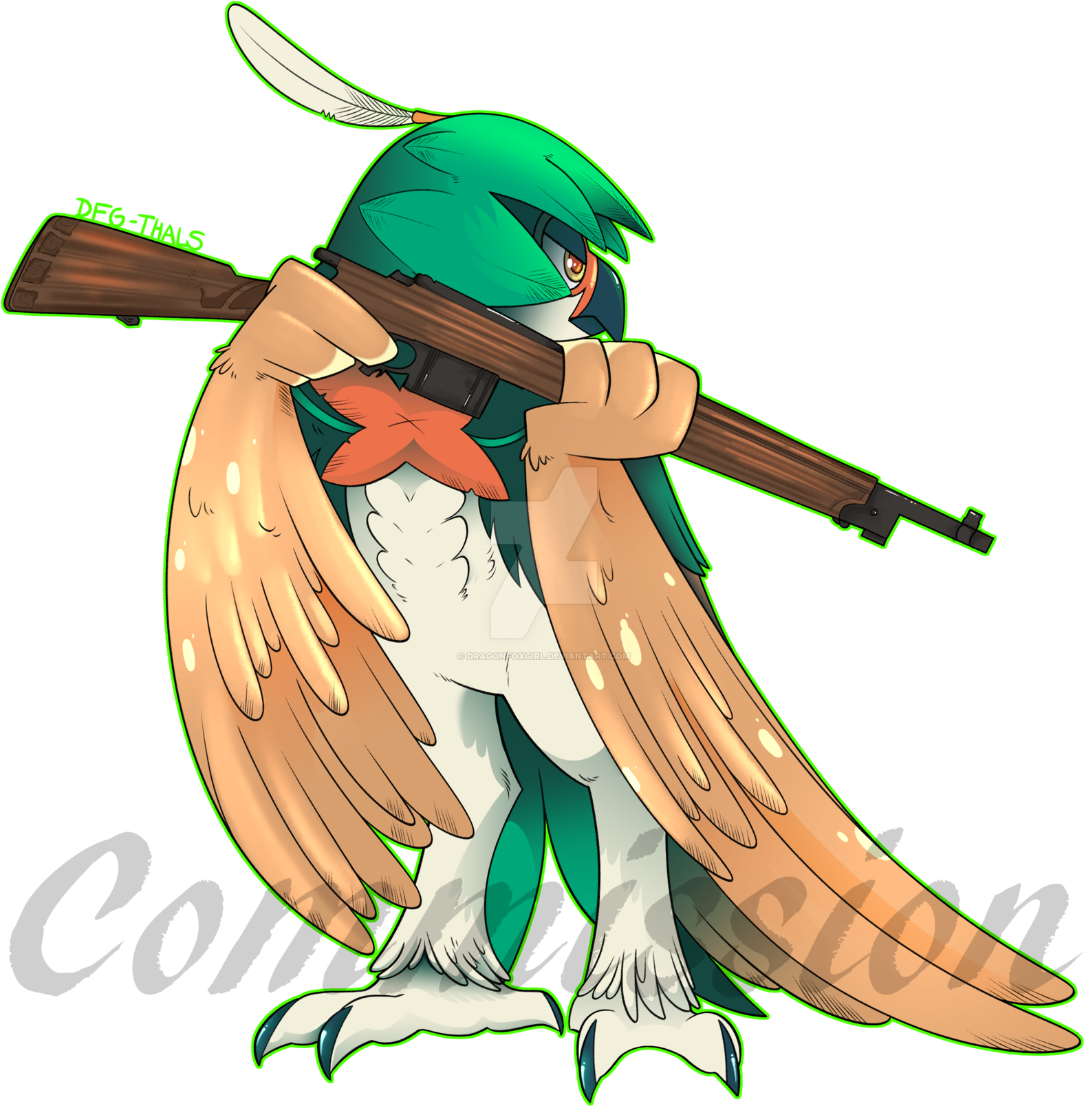 Decidueye By Dragonfoxgirl Pokemon Commission - Pokemon Decidueye (1600x1634)