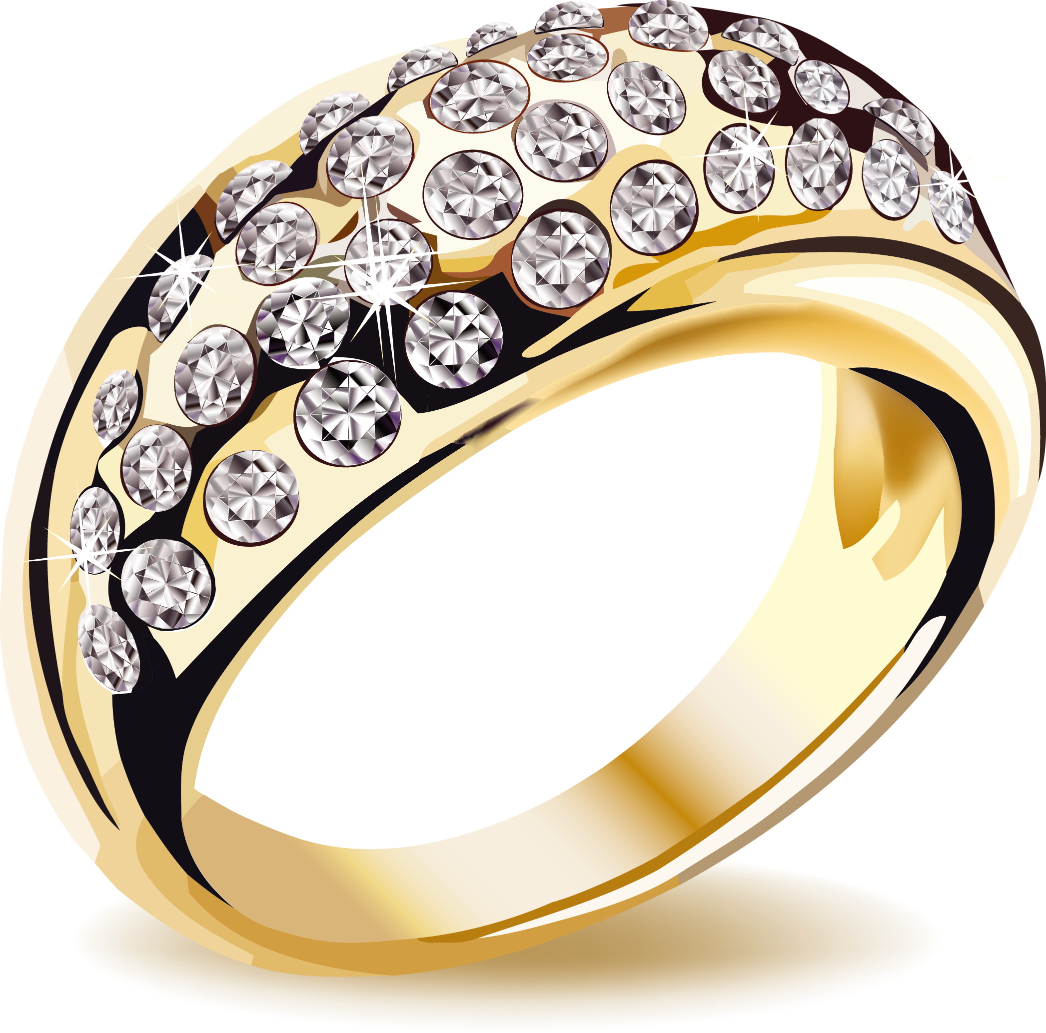 Earring Wedding Ring Clip Art - Vector (2093x2067)