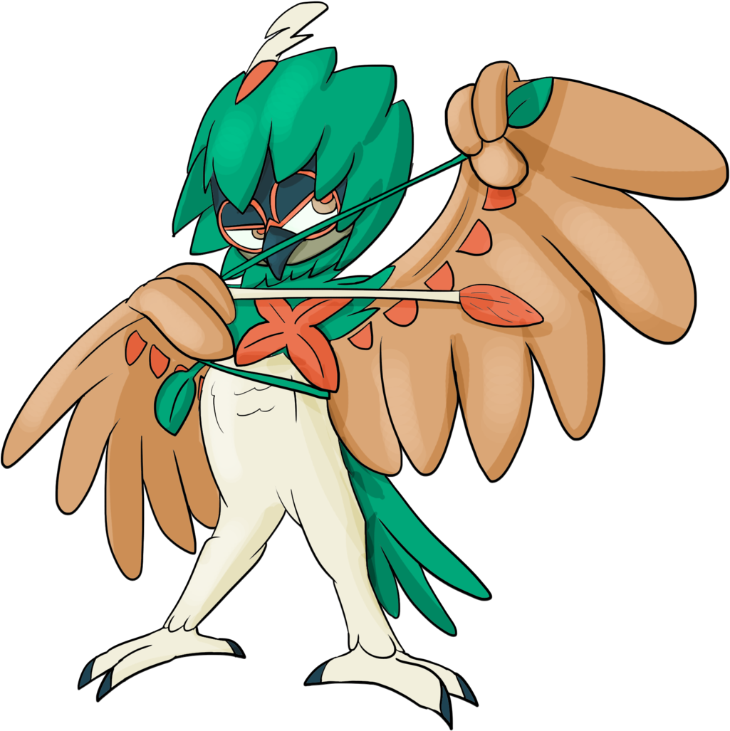 Decidueye By Juacoproductionsarts Decidueye By Juacoproductionsarts - Decidueye Archer (1024x1039)