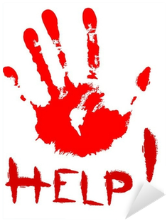 Red Print Of My Hand - Illustration (400x400)