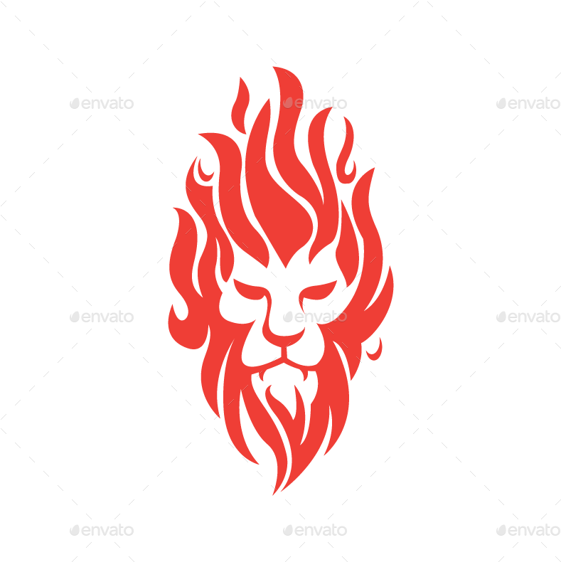 Lion Logo Graphic Design Fire - Lion Fire Graphic (800x800)