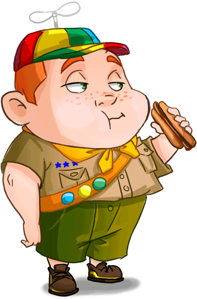 A Fat Boy Scout By Giljimbo On Deviantart - Fat Boy Cartoon Gif (587x665)