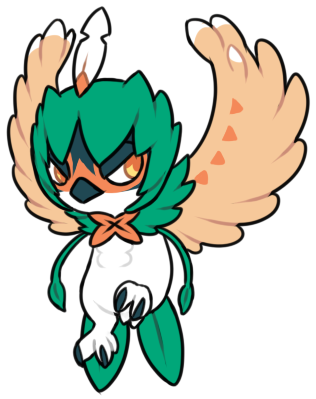 [fanart] Chibi Decidueye By Ayinai - Decidueye Fanart (316x399)