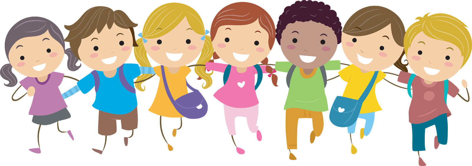 Pic School Children Png - Children Clipart Png (1600x563)