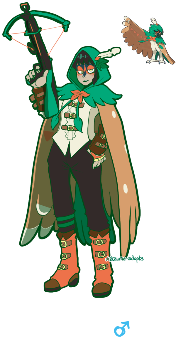 [pkmn] Decidueye Sheet For Lyrasan By Azume-adopts - Decidueye Costume (600x1171)
