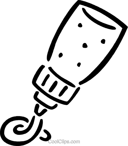 Bottle Of Glue Royalty Free Vector Clip Art Illustration - Kleben Clipart (421x480)