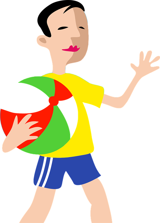 Toddle Walking Cliparts 22, Buy Clip Art - Boy & A Ball Clipart (518x720)
