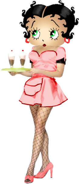 Betty Boop Ice Cream Waitress Image By Kpilkerton - Betty Boop (366x620)