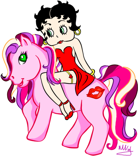 Betty Boop With My Small Pony By Louna-chan - Cartoon (800x600)