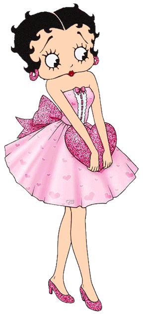 Betty Boop Greetings - Betty Boop En Rose (271x619)