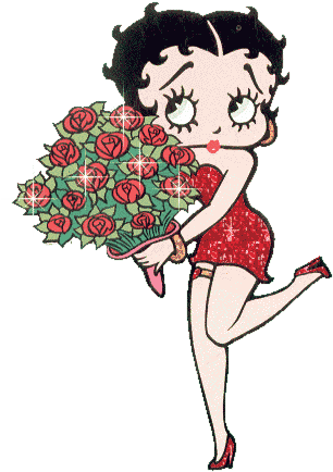 Betty Boop Glitter Graphics For Myspace, Hi5, - Betty Boop Gif Animate (319x456)
