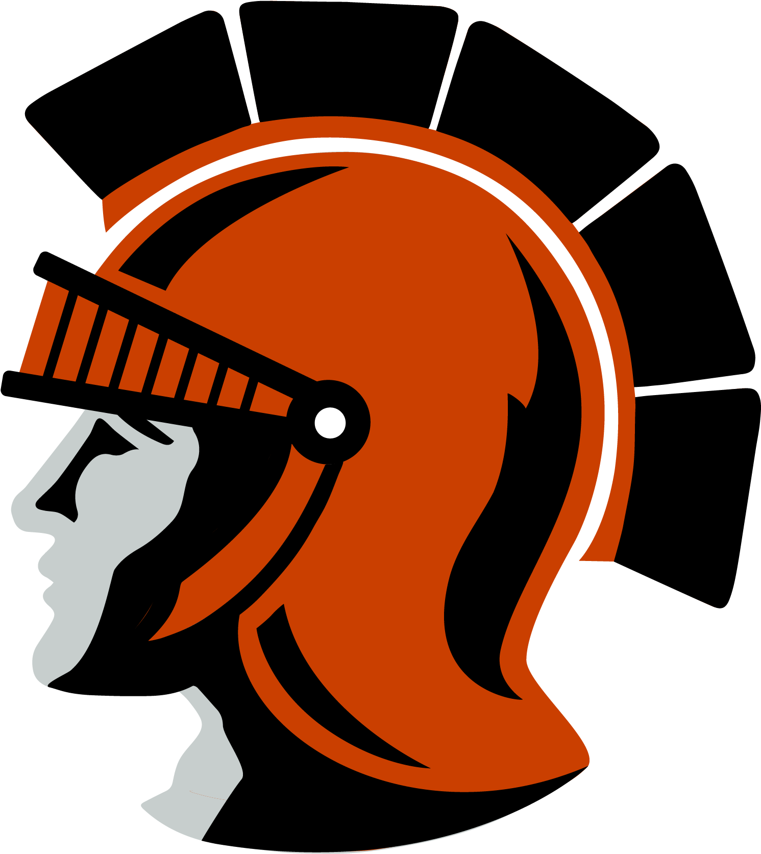 View Left Logo - Pleasantville Trojan Head (1501x1921)