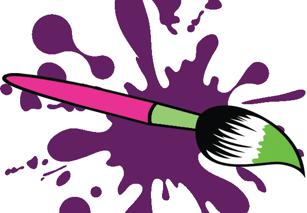 Paint Brush Clipart Painting Ceramic - Pottery Painting Clip Art (610x423)