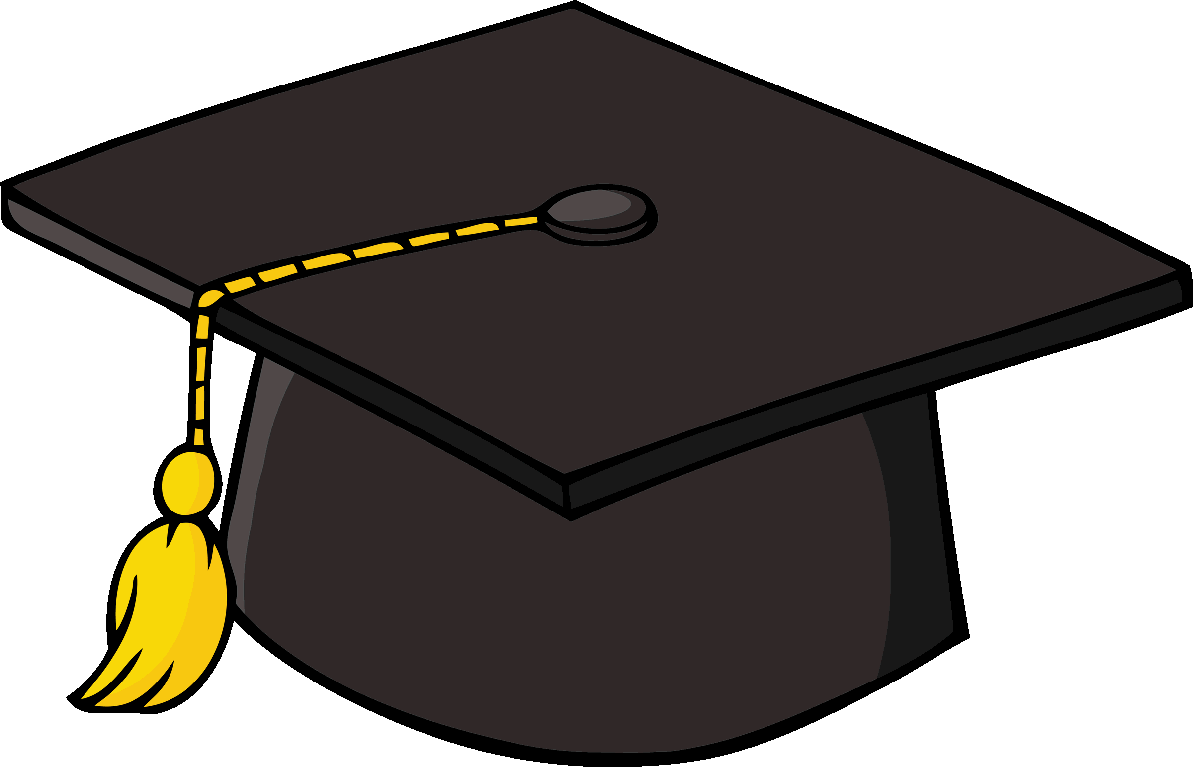 Graduation Caps - Clipart Library - Graduation Cap Clipart (2400x1543)