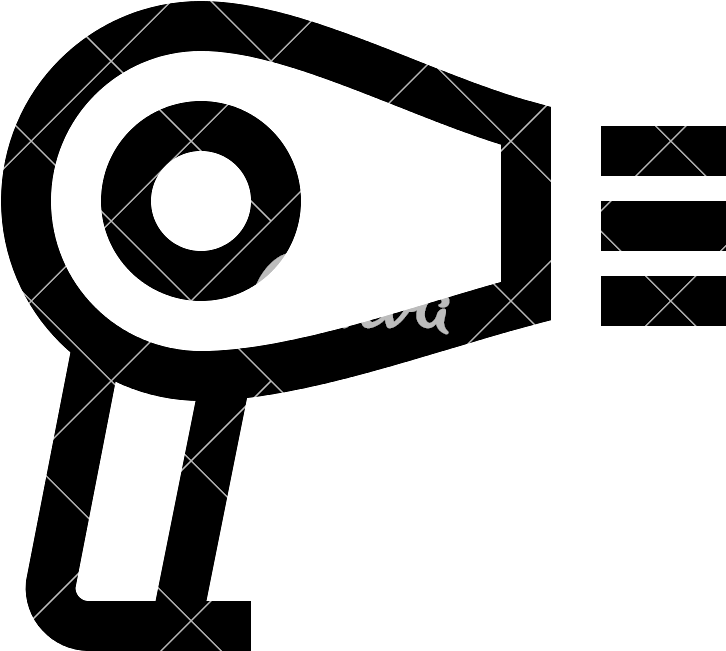 Hair Dryer - Hairbrush (1600x1600)