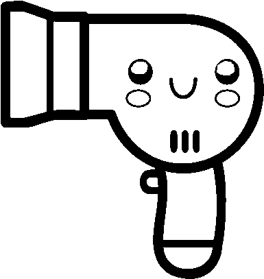 A Hair Dryer Coloring Page - Dibujo De Una Secadora (600x470)